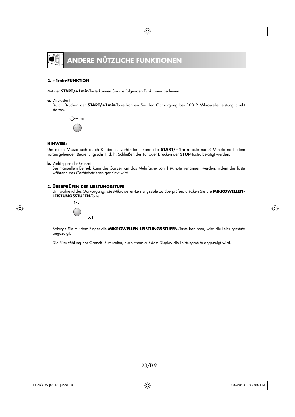 Andere nützliche funktionen | Sharp R-261STW User Manual | Page 24 / 188