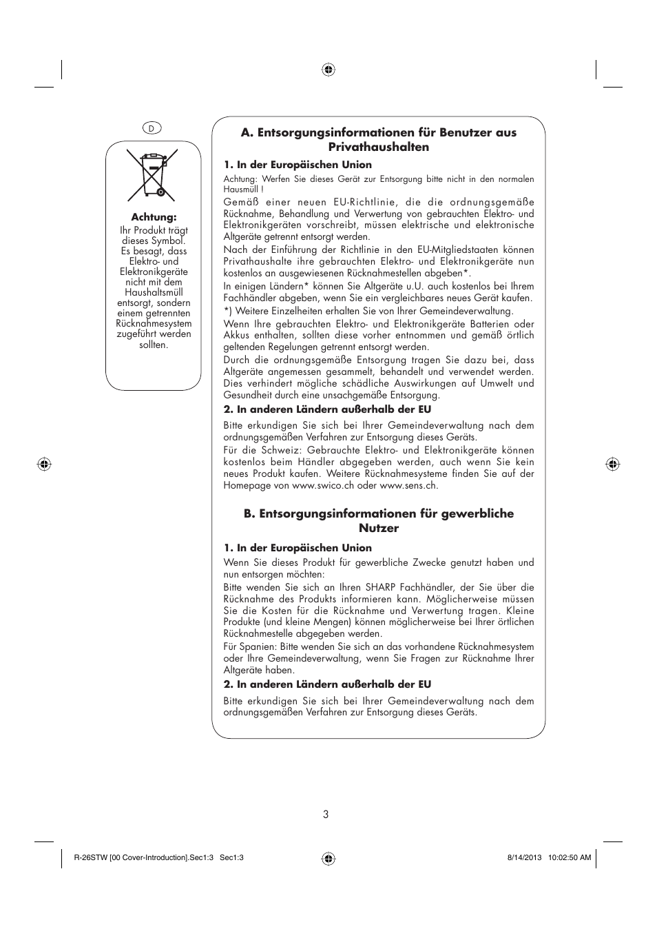 Sharp R-261STW User Manual | Page 4 / 188