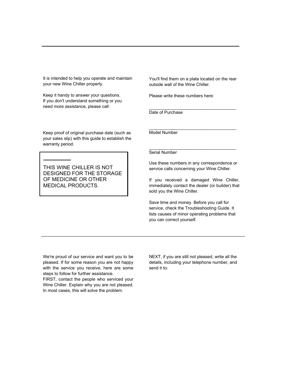 Caution | Avanti EWC60BS User Manual | Page 3 / 16