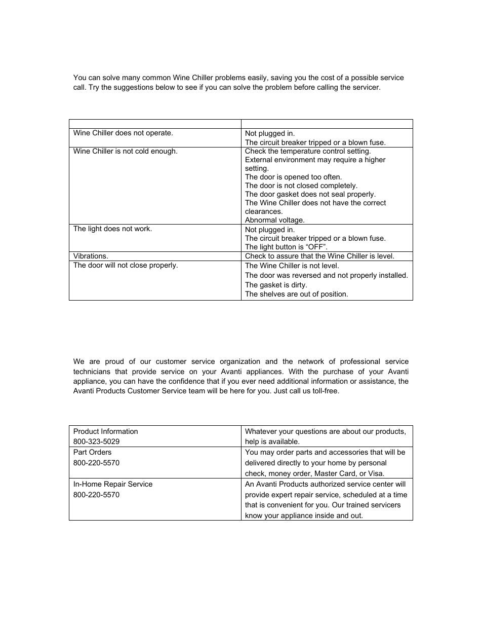 Avanti EWC60BS User Manual | Page 9 / 16