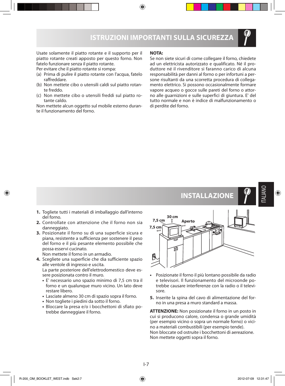It aliano | Sharp R-200BKW User Manual | Page 49 / 116