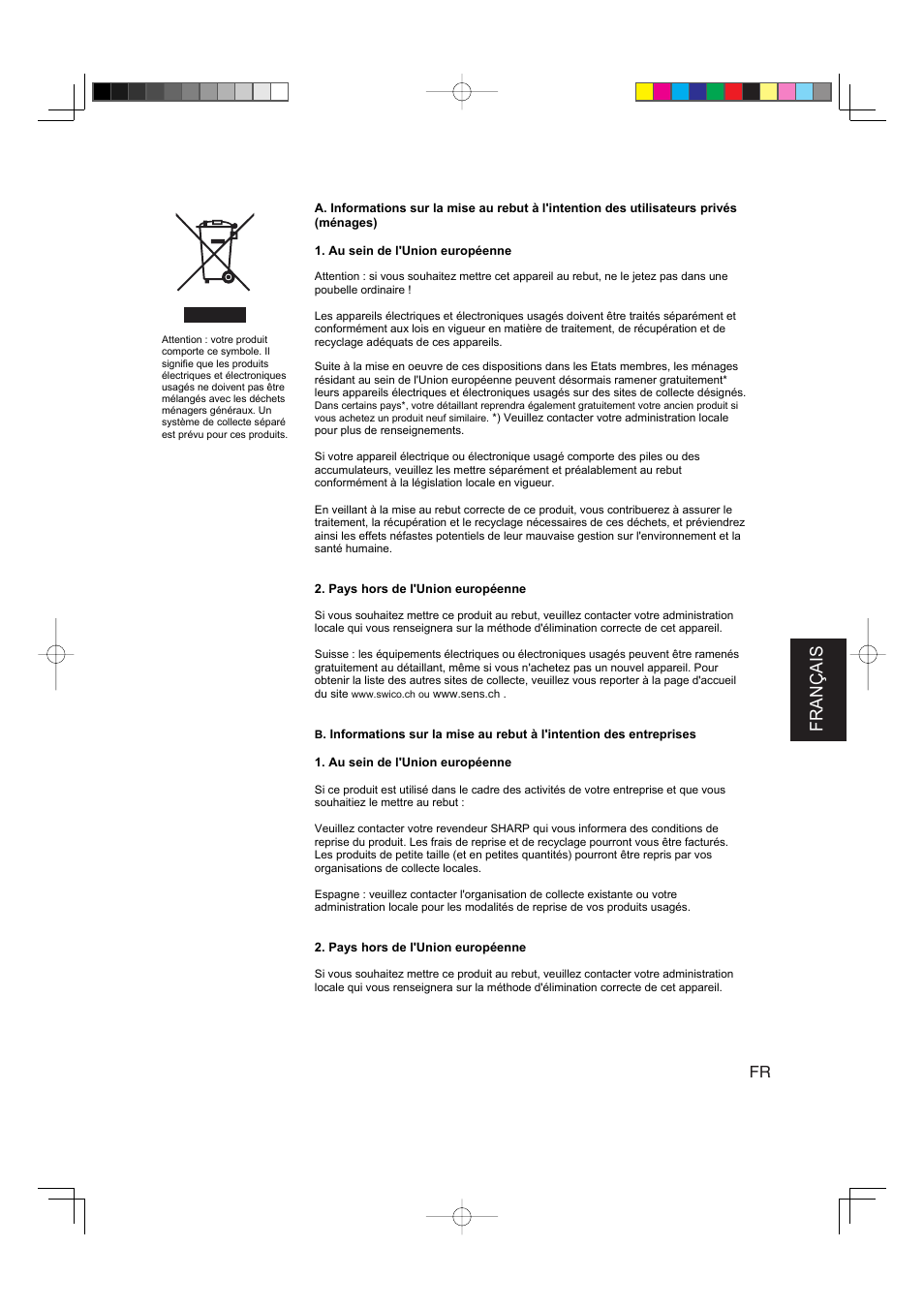 Français | Sharp IG-A40E-W User Manual | Page 57 / 104