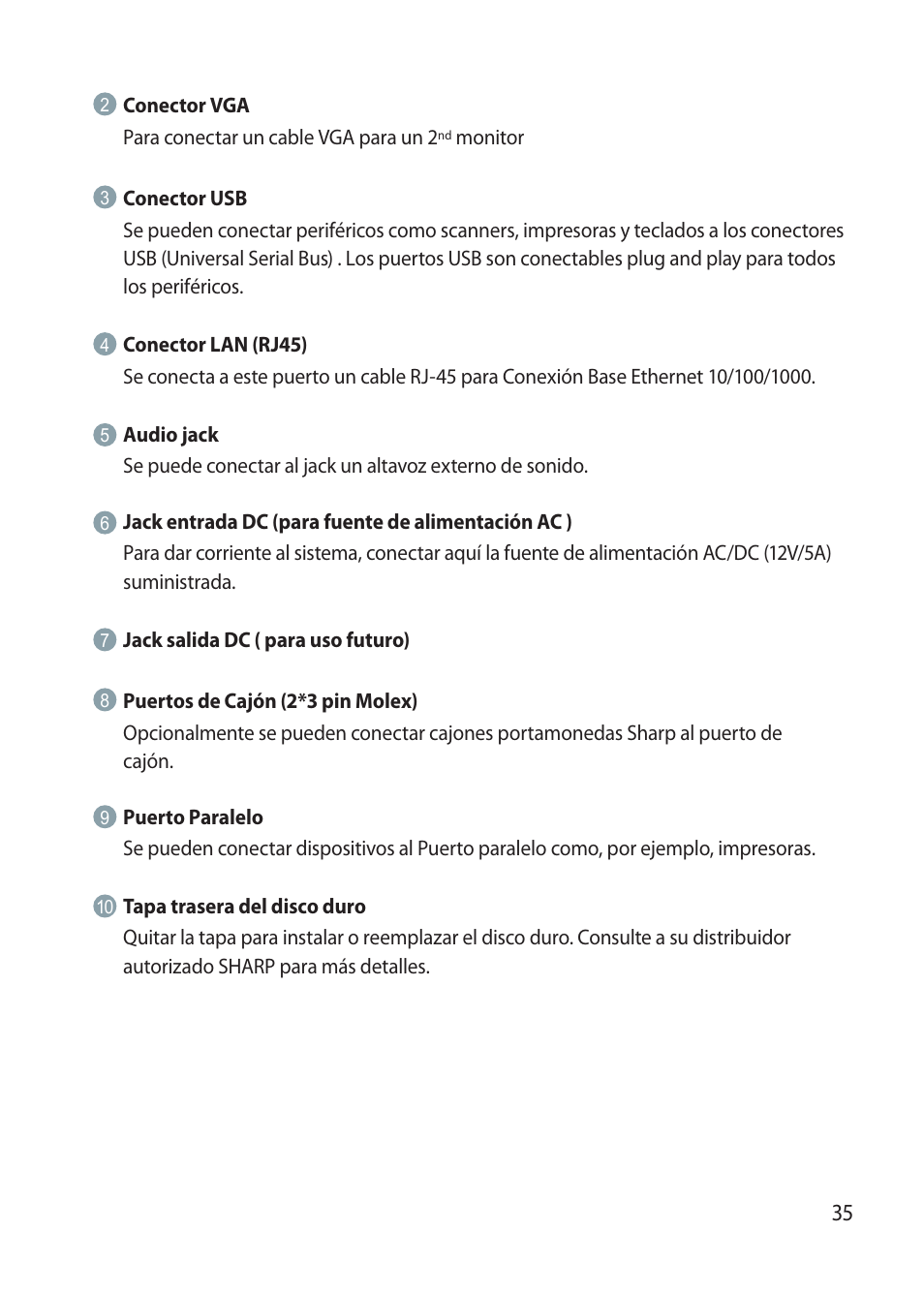 Sharp RZ-X 650 User Manual | Page 37 / 40