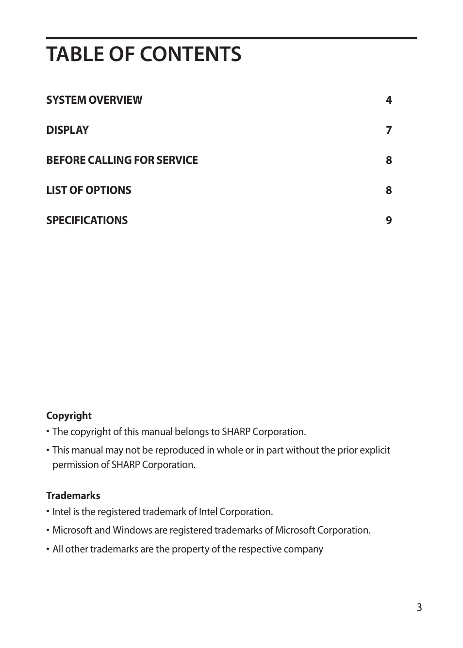 Sharp RZ-X 650 User Manual | Page 5 / 40