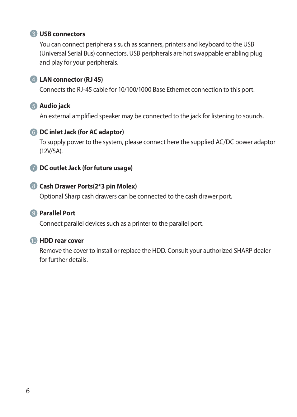 Sharp RZ-X 650 User Manual | Page 8 / 40