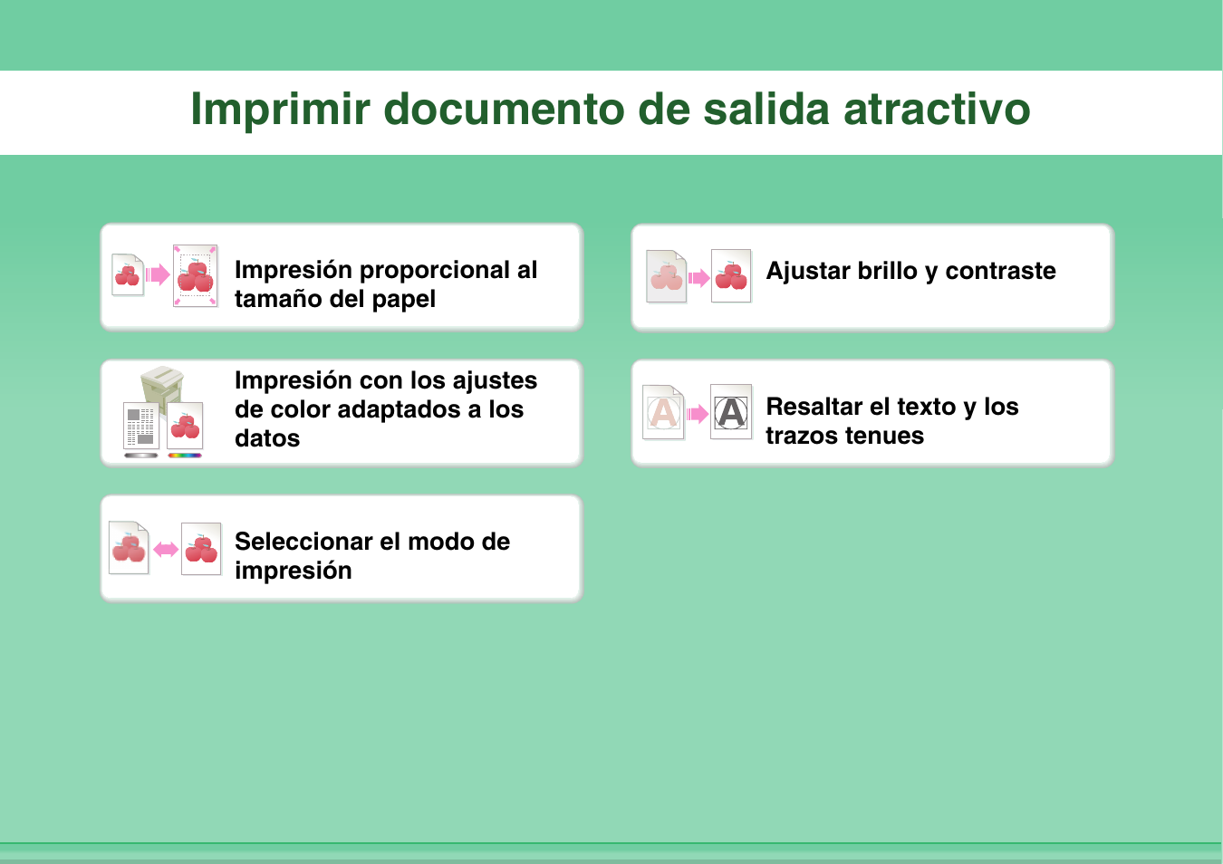 Imprimir documento, De salida atractivo, Imprimir documento de salida atractivo | Sharp MX-2614N User Manual | Page 13 / 839