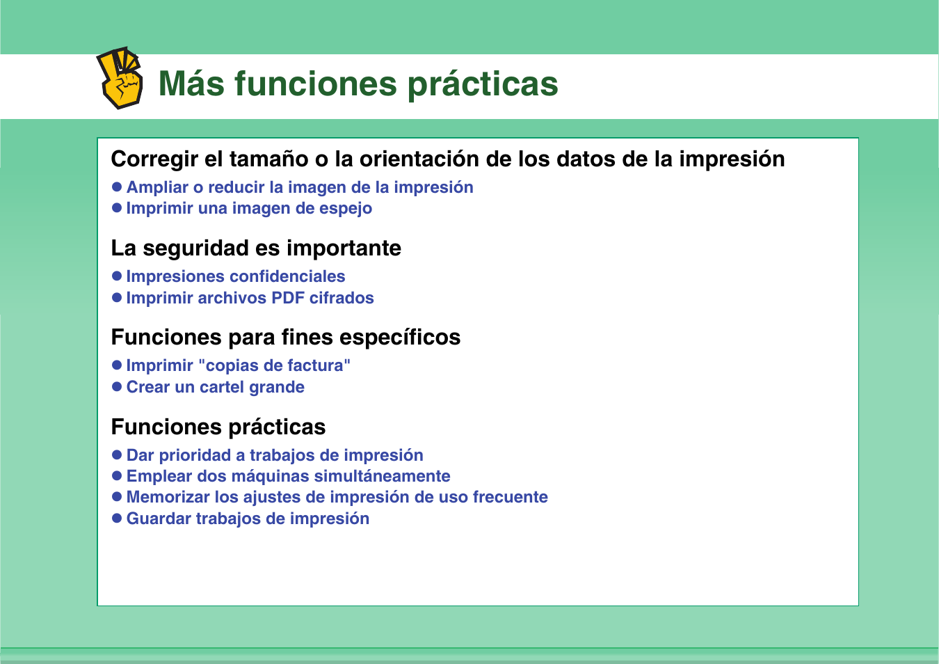 Más funciones prácticas | Sharp MX-2614N User Manual | Page 17 / 839