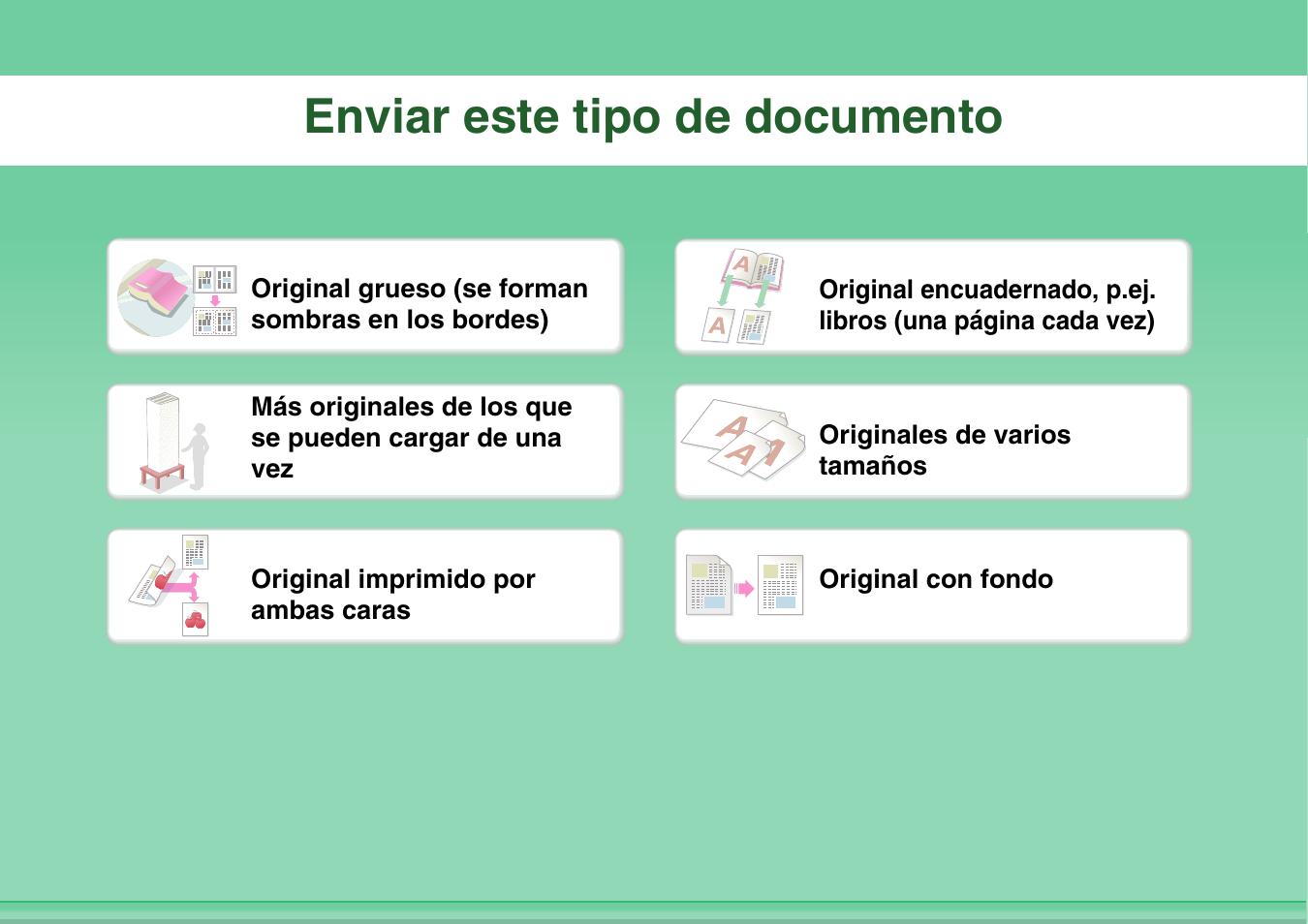 Enviar este tipo, De documento, Enviar este tipo de documento | Sharp MX-2614N User Manual | Page 28 / 839