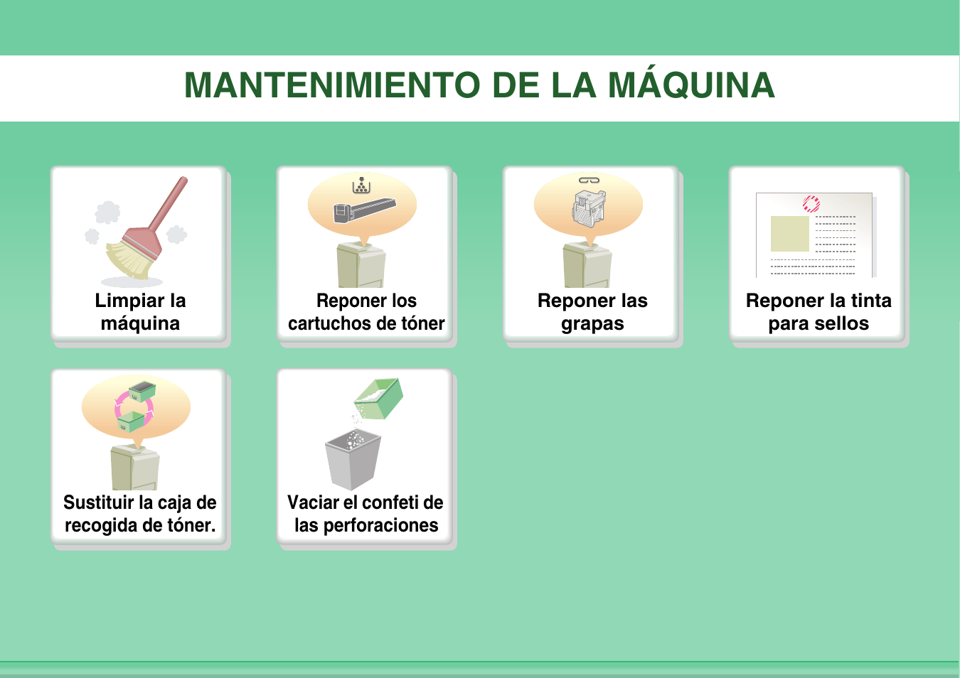 Mantenimiento, De la máquina, Mantenimiento de la máquina | Sharp MX-2614N User Manual | Page 36 / 839