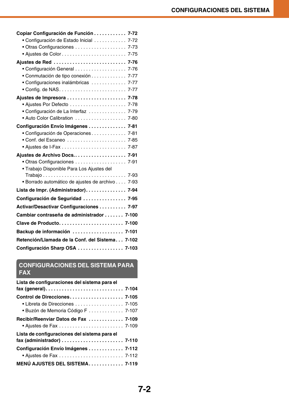 Configuraciones del sistema, Configuraciones del sistema para fax | Sharp MX-2614N User Manual | Page 673 / 839