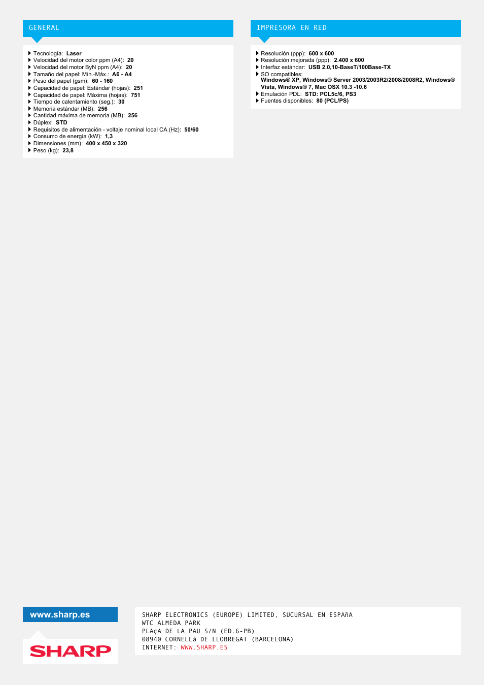 Sharp DX-C200P User Manual | Page 2 / 2