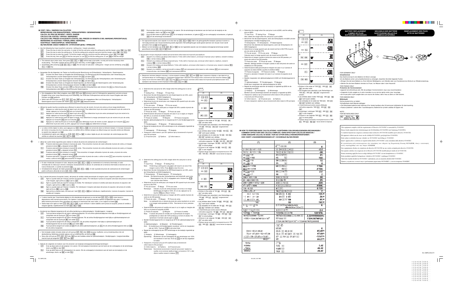 Sharp EL-338F User Manual | Page 2 / 2