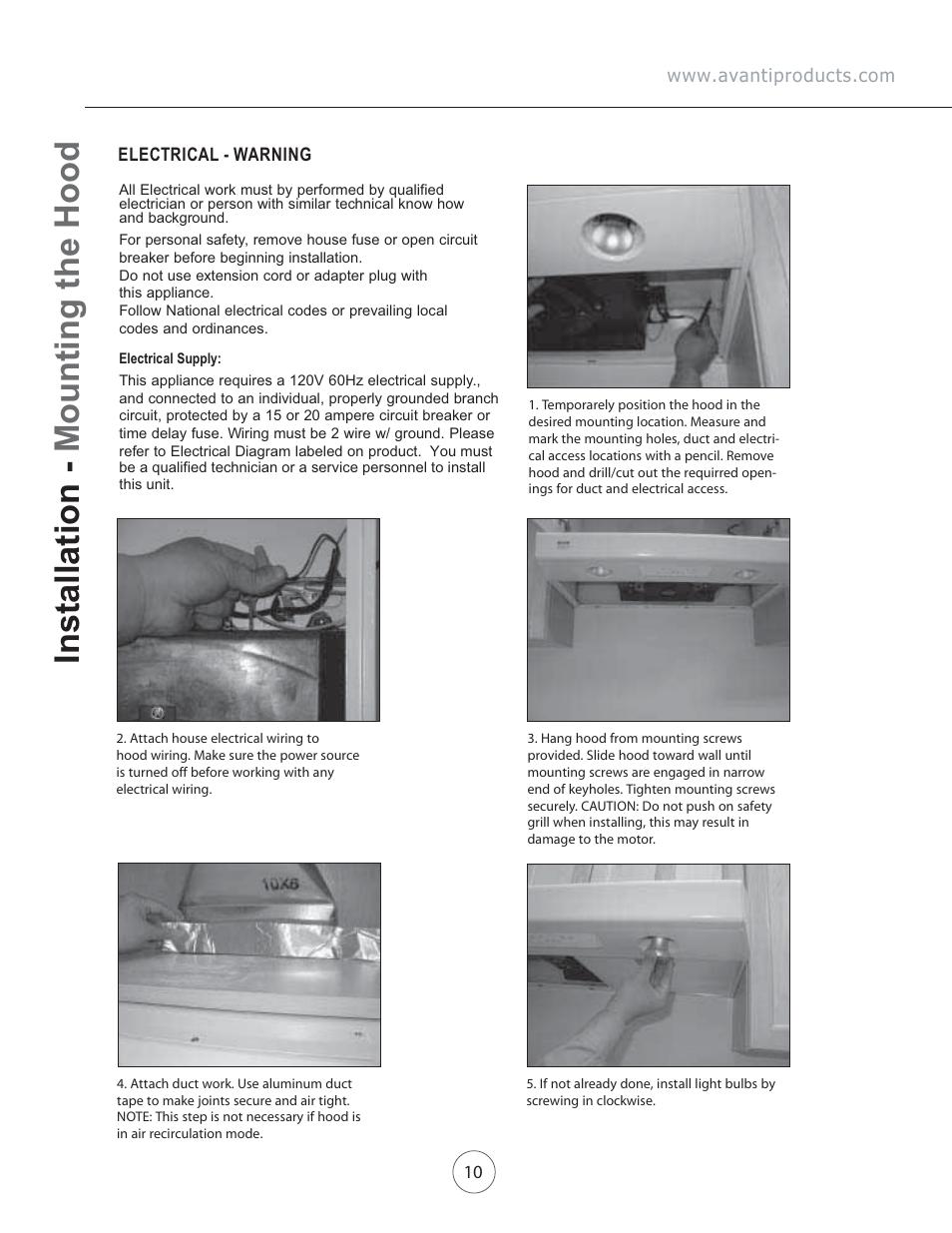 Avanti H2311W User Manual | Page 12 / 19