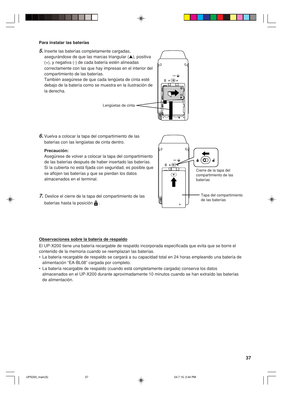 Sharp UP-X200 User Manual | Page 39 / 48