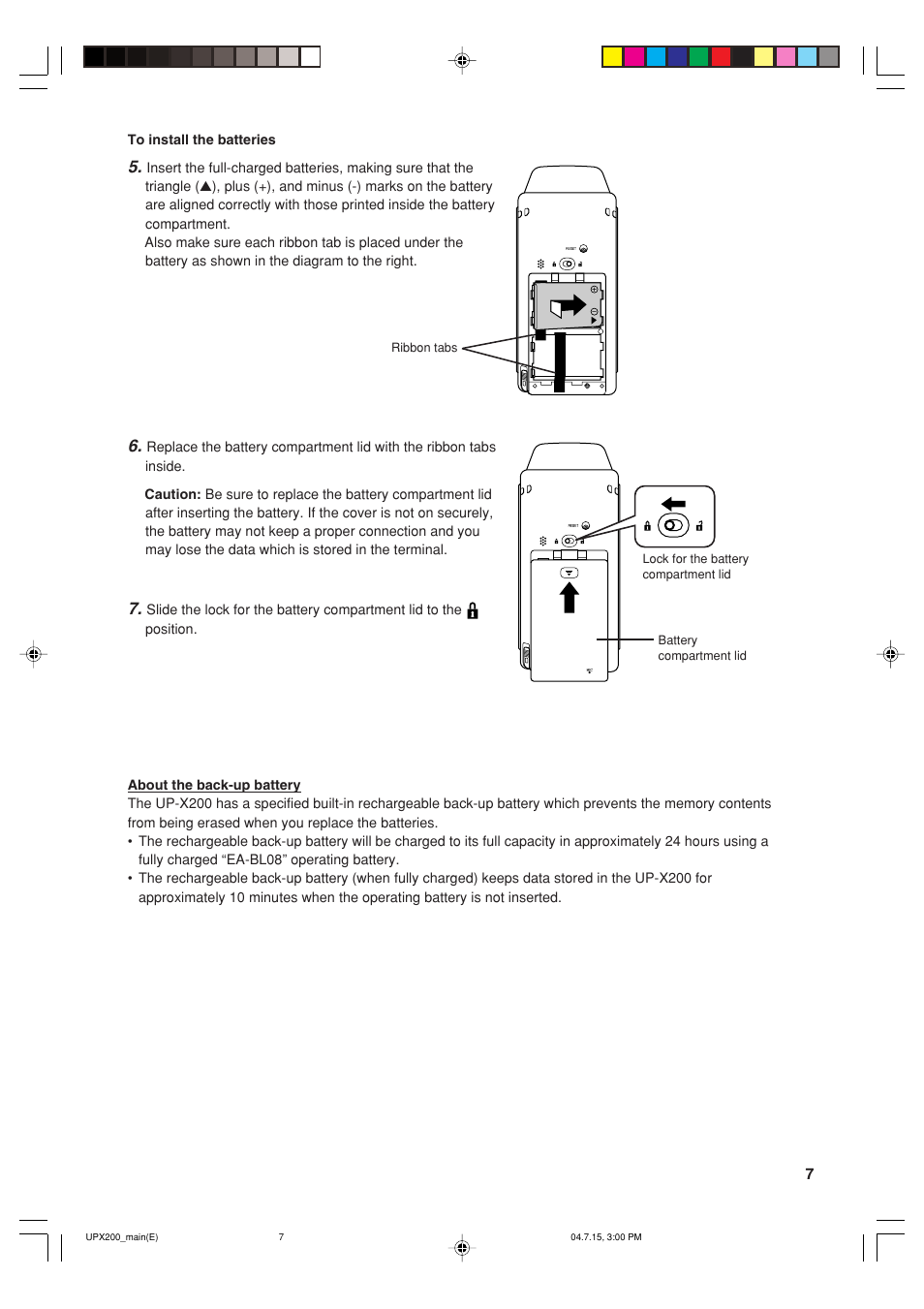 Sharp UP-X200 User Manual | Page 9 / 48