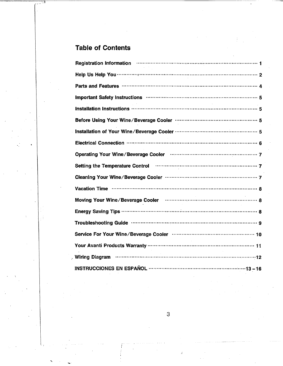 Avanti WC492D User Manual | Page 4 / 17