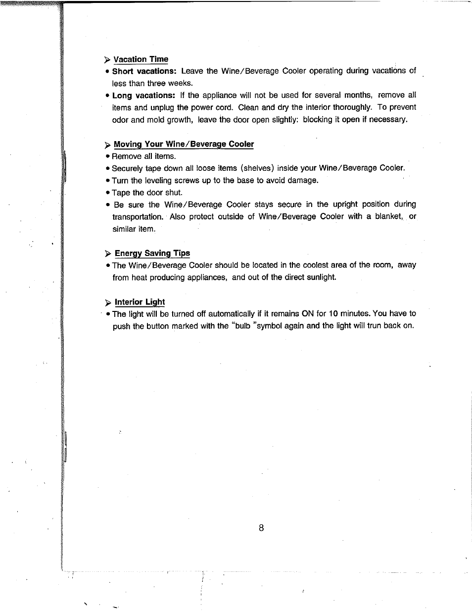 Avanti WC492D User Manual | Page 9 / 17