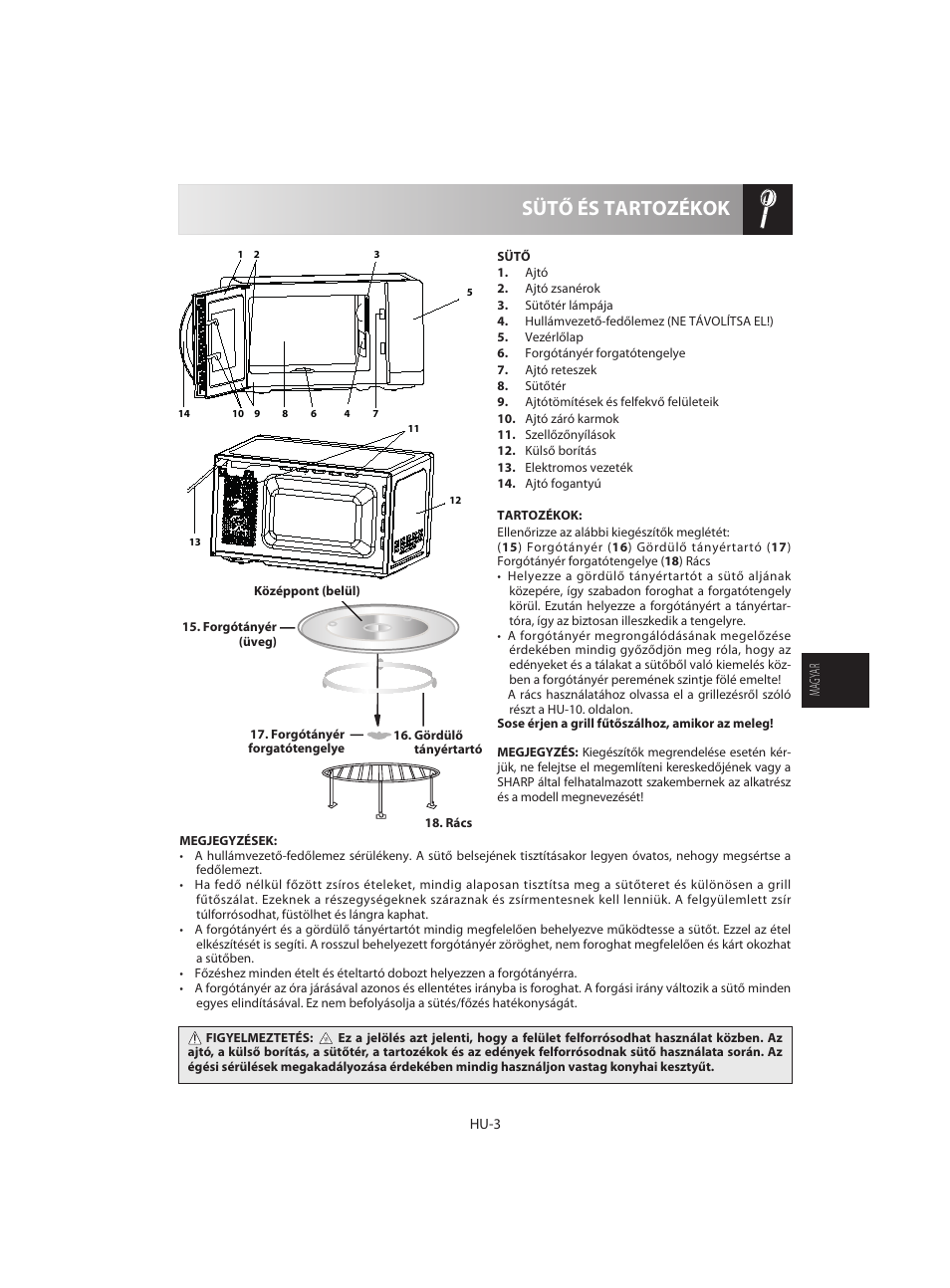 Sütő és tartozékok | Sharp R-642WE User Manual | Page 101 / 226