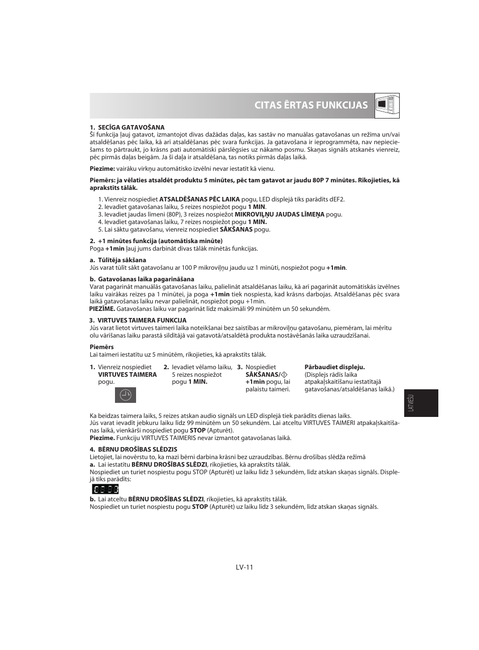 Citas ērtas funkcijas | Sharp R-642WE User Manual | Page 141 / 226