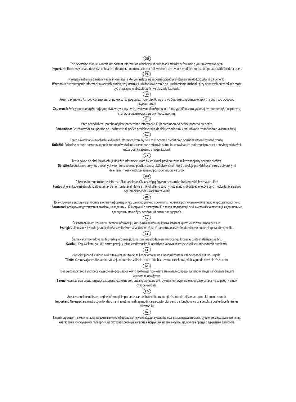 Sharp R-642WE User Manual | Page 2 / 226