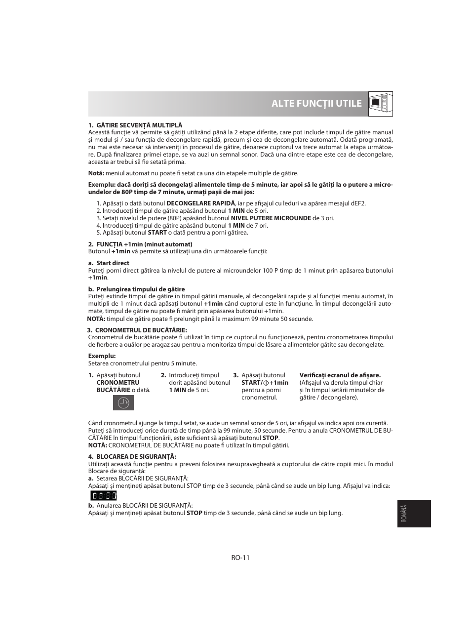 Alte funcţii utile | Sharp R-642WE User Manual | Page 205 / 226