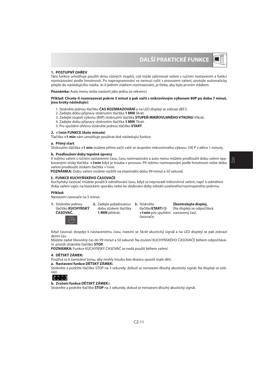 Další praktické funkce | Sharp R-642WE User Manual | Page 77 / 226