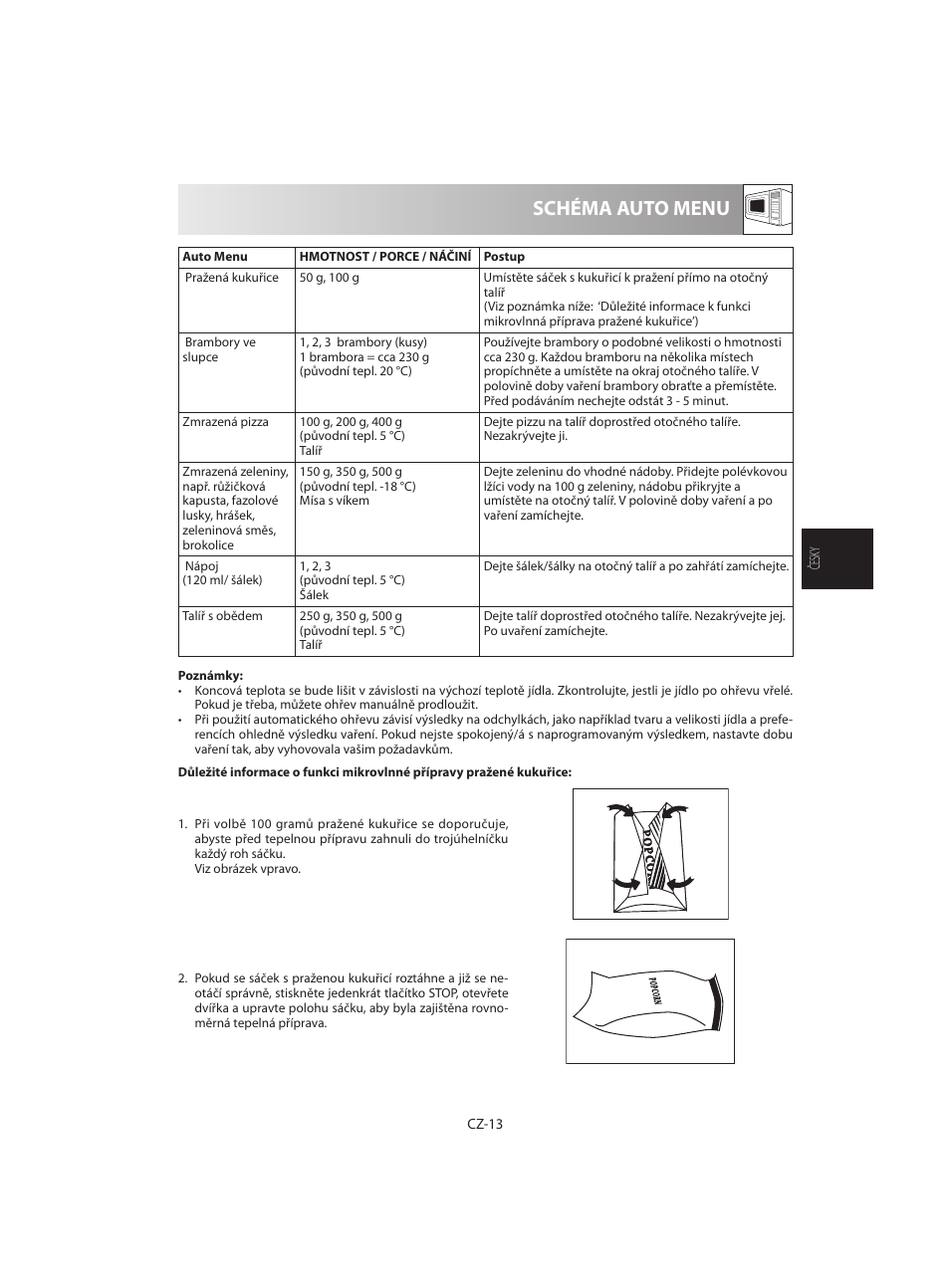 Schéma auto menu | Sharp R-642WE User Manual | Page 79 / 226