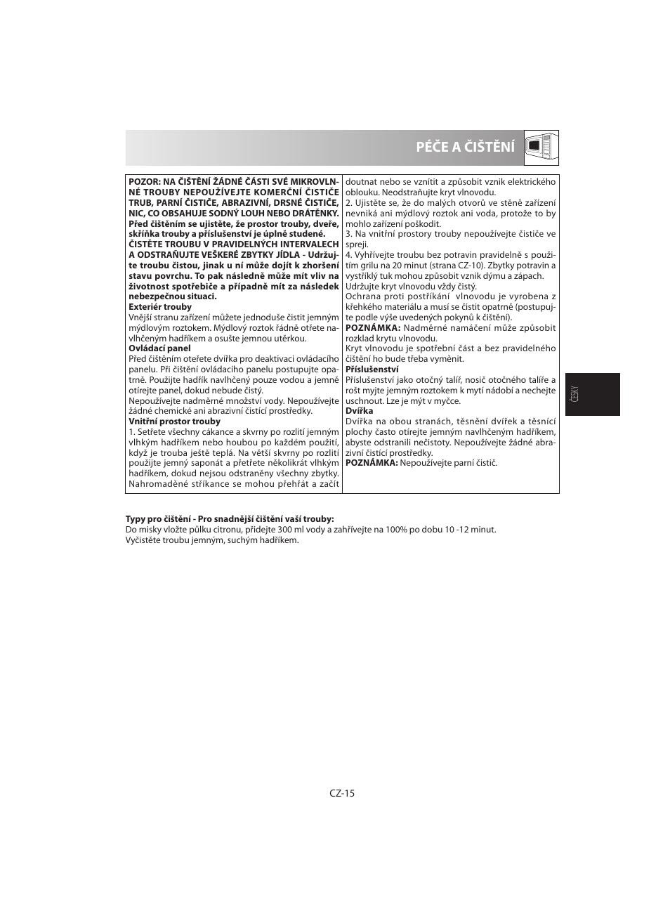 Péče a čištění | Sharp R-642WE User Manual | Page 81 / 226