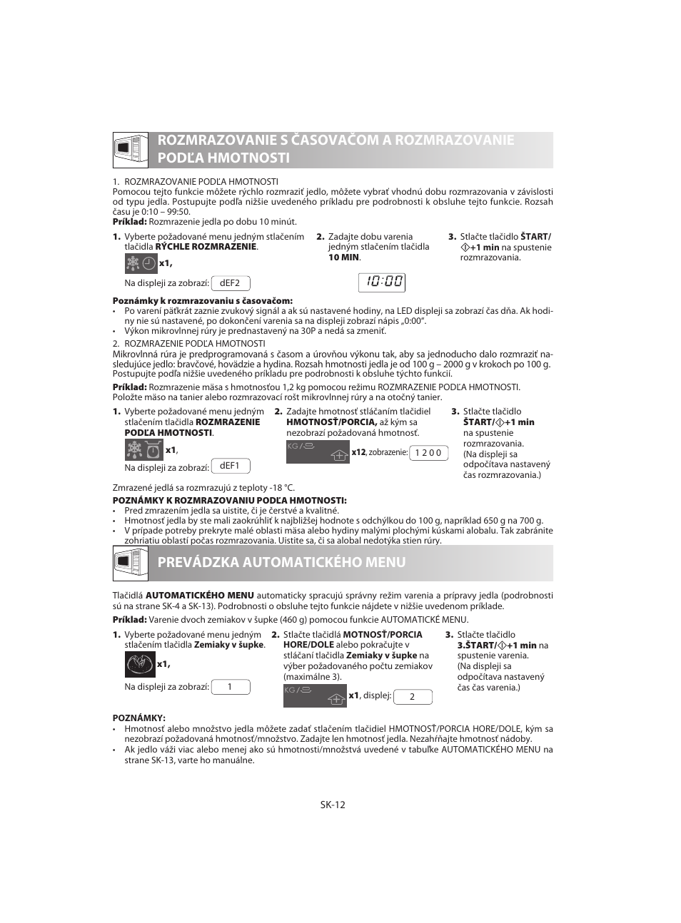 Prevádzka automatického menu | Sharp R-642WE User Manual | Page 94 / 226