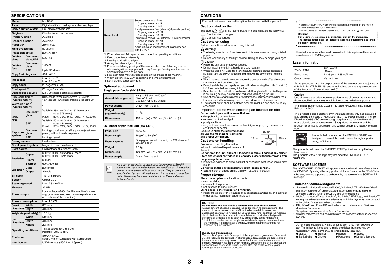 Sharp MX-B200 User Manual | Page 5 / 40