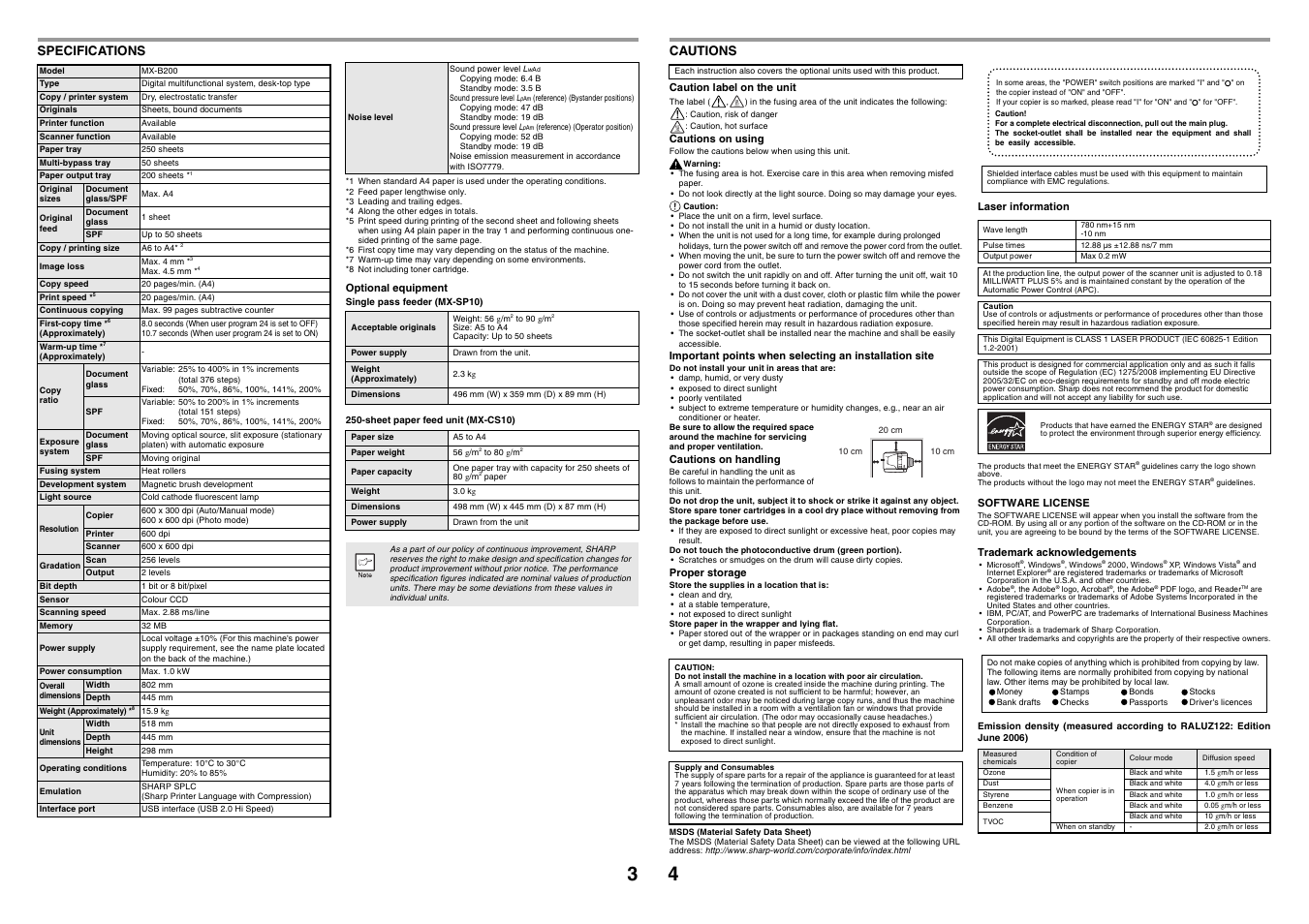 Sharp MX-B200 User Manual | Page 6 / 40