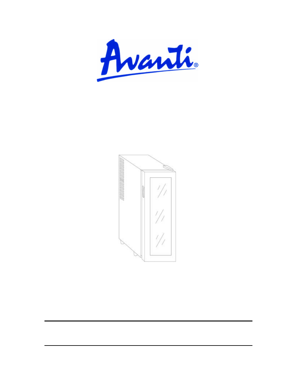 Avanti EWC12 EWC120B User Manual | 18 pages