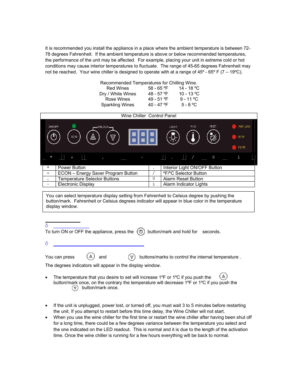 Avanti WCR9000S User Manual | Page 9 / 20