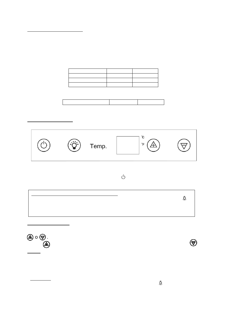 Control de temperatura, Luz interior | Avanti WC31 User Manual | Page 13 / 16