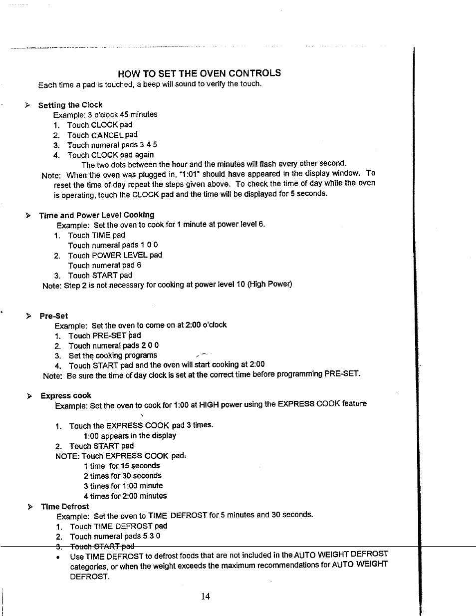 How to set the oven controls | Avanti mo629t User Manual | Page 14 / 21