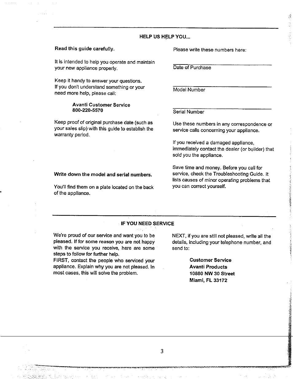 Avanti mo629t User Manual | Page 3 / 21