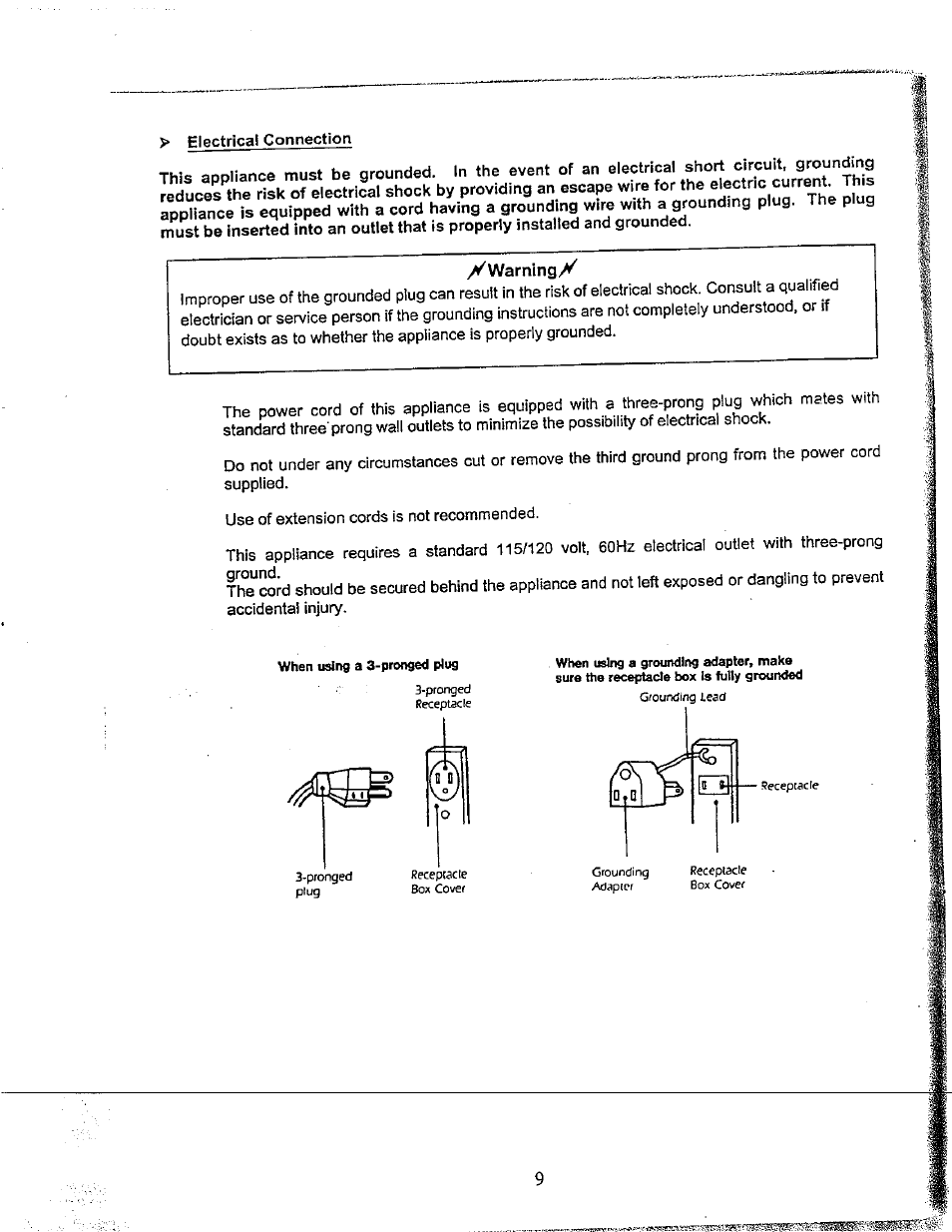 Vwarningx | Avanti mo629t User Manual | Page 9 / 21