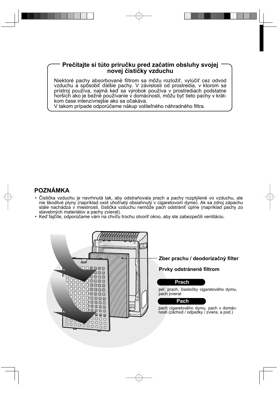 Poznámka | Sharp KC-930EU-W User Manual | Page 110 / 200