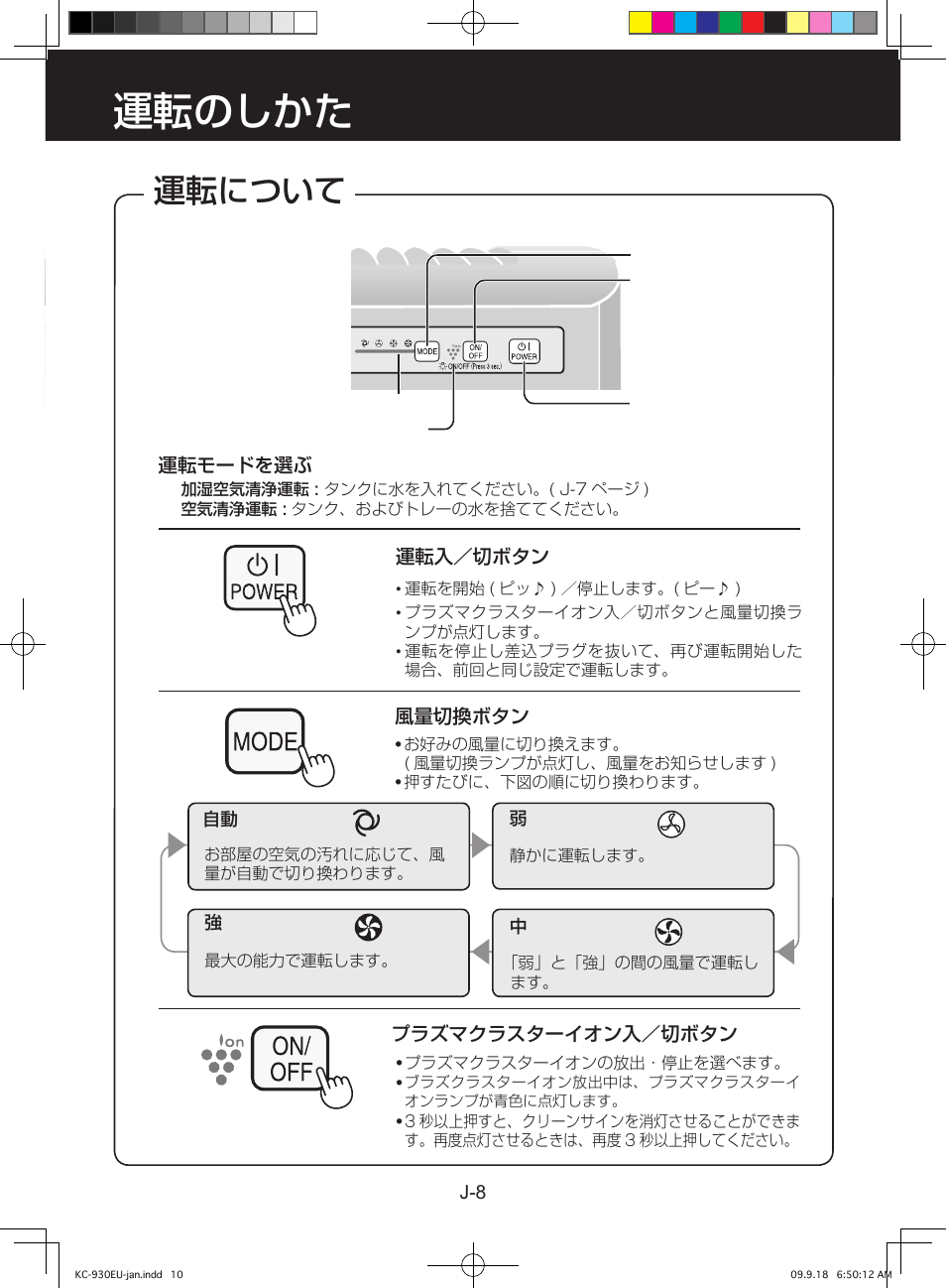運転のしかた, 運転について | Sharp KC-930EU-W User Manual | Page 172 / 200