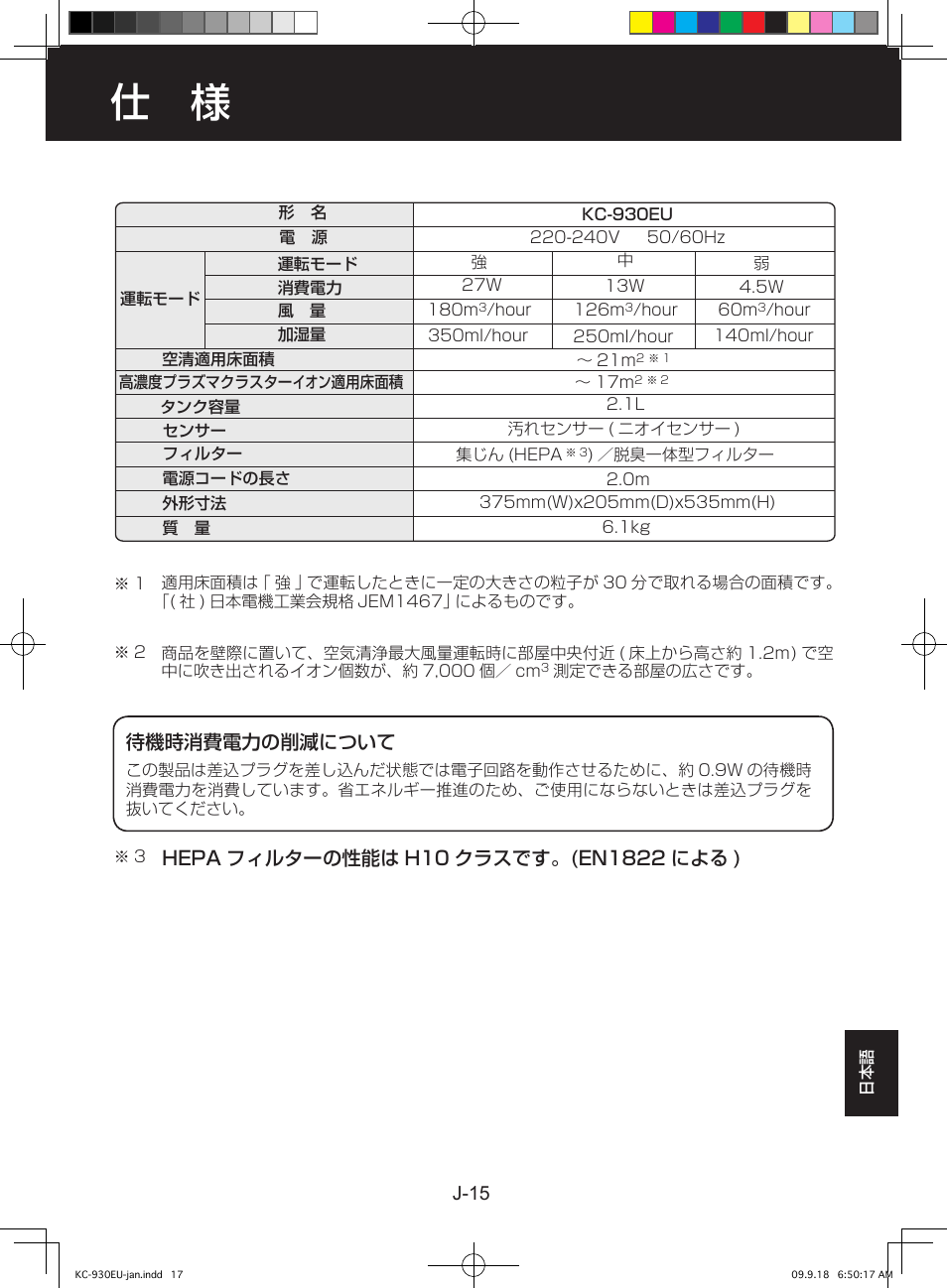 Sharp KC-930EU-W User Manual | Page 179 / 200
