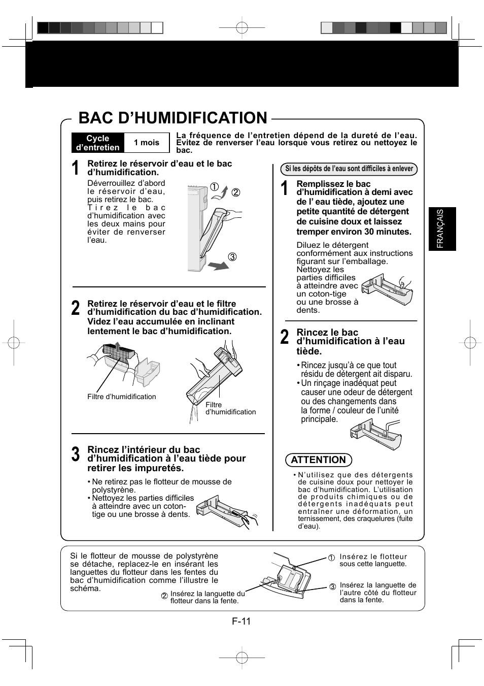 Bac d’humidification | Sharp KC-930EU-W User Manual | Page 49 / 200