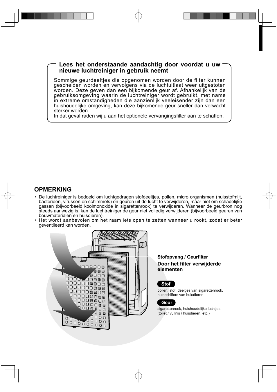 Opmerking | Sharp KC-930EU-W User Manual | Page 56 / 200