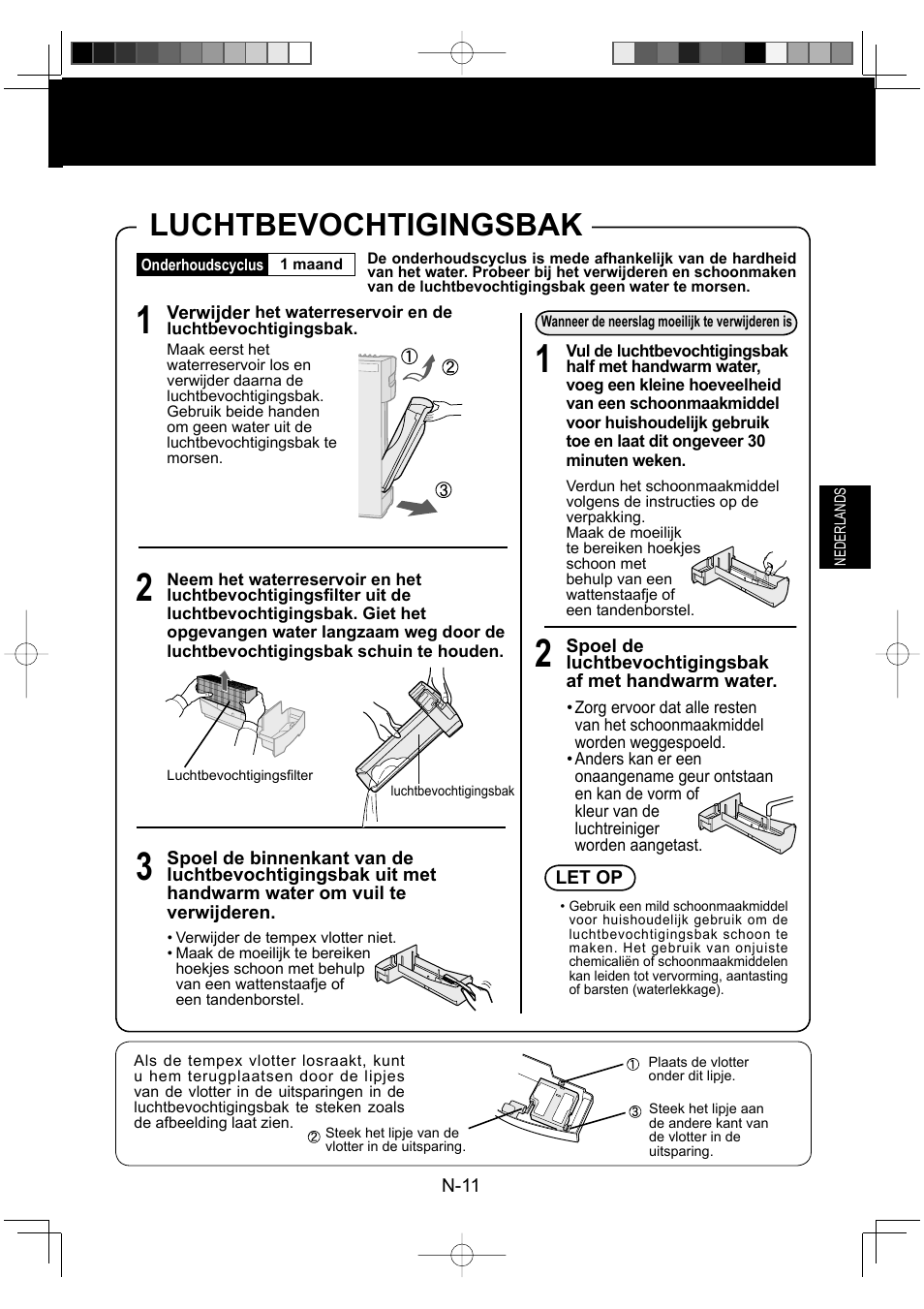 Luchtbevochtigingsbak | Sharp KC-930EU-W User Manual | Page 67 / 200