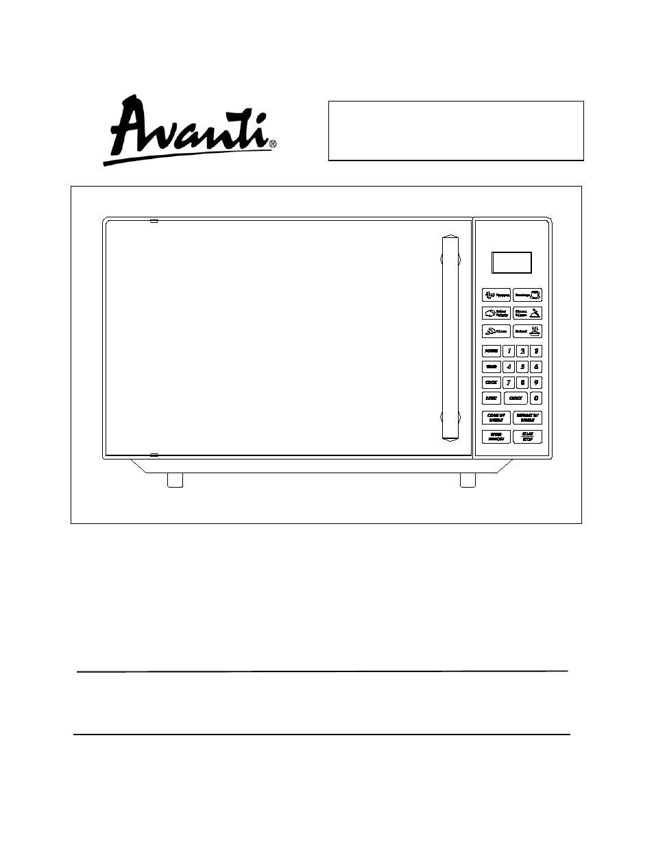 Avanti MO8003BT User Manual | 37 pages