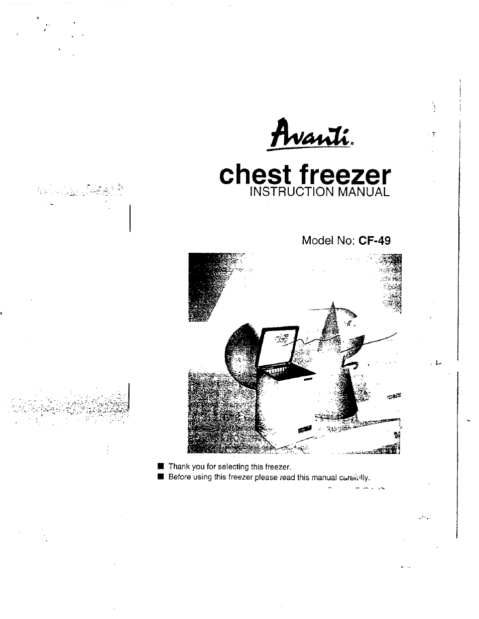 Avanti CF49 User Manual | 11 pages