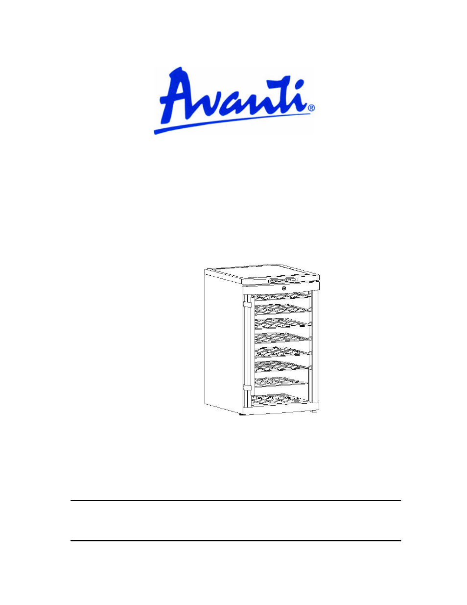 Avanti WC 602D User Manual | 19 pages