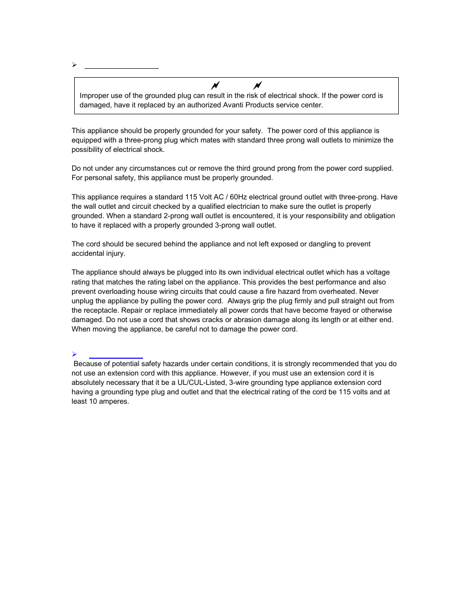 Avanti EWC1600M User Manual | Page 6 / 16