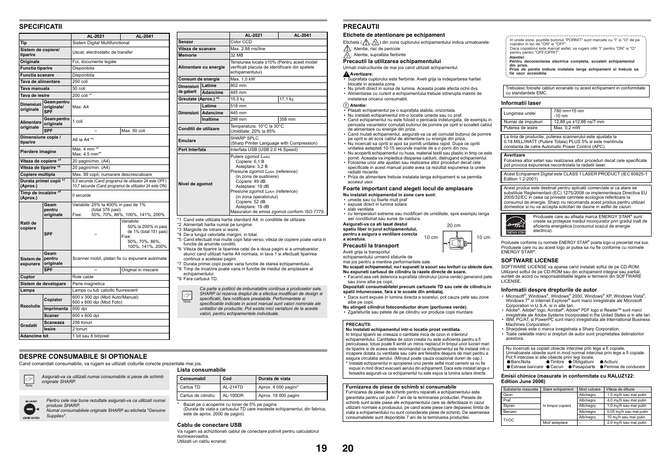 Sharp AL-2041 User Manual | Page 21 / 40