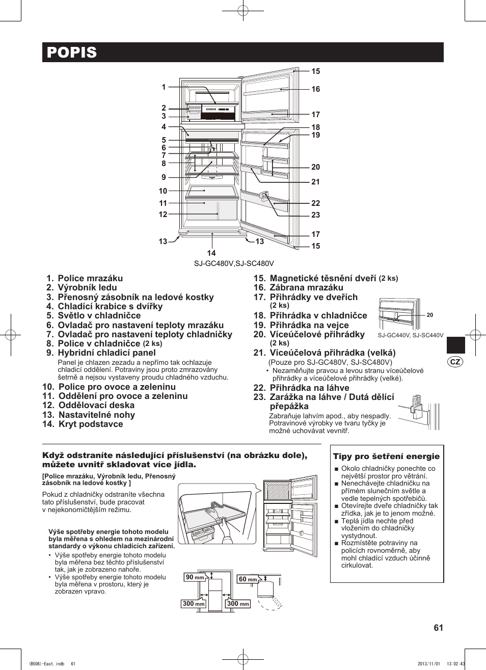 Popis | Sharp SJ-GC440VBK User Manual | Page 61 / 104