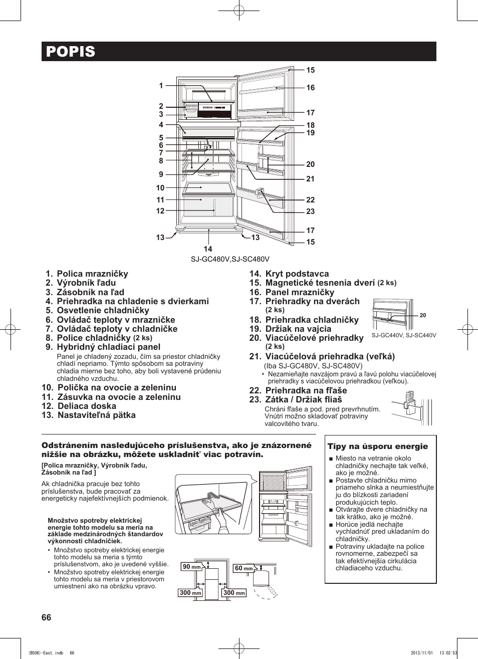Popis | Sharp SJ-GC440VBK User Manual | Page 66 / 104